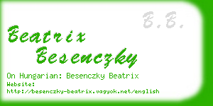 beatrix besenczky business card